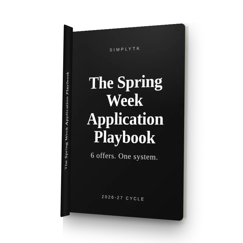 The Spring Week Application Playbook, 2026-27 cycle
